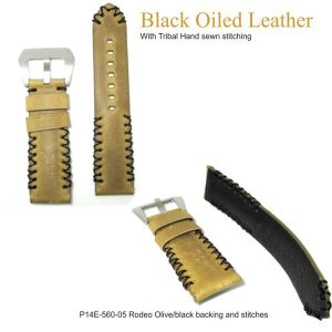P14E-560 Rodeo series Vintage hand sewn leather watch strap